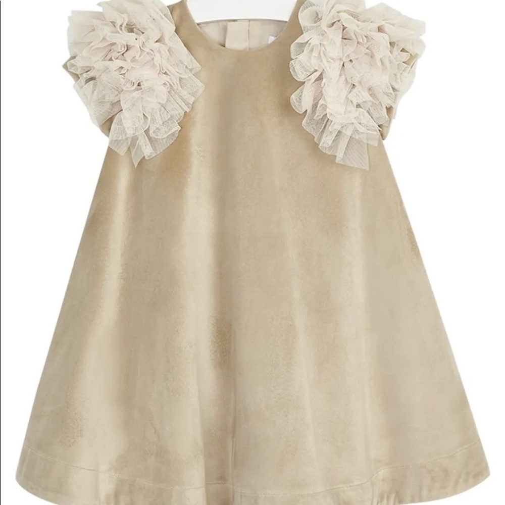 MAYORAL
Girl's Ruffle-Sleeve Velvet Dress